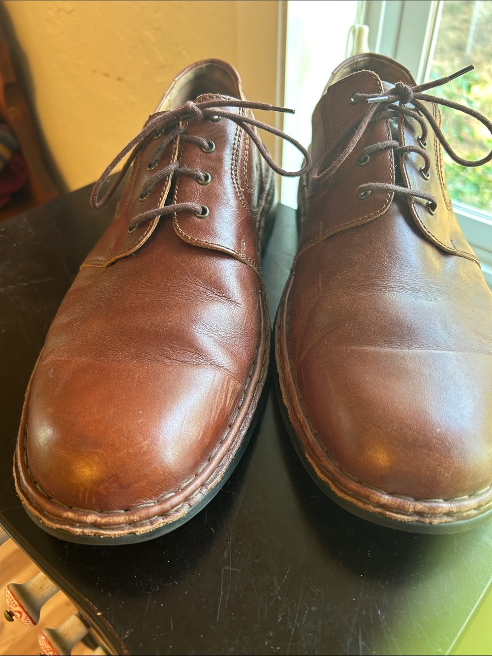 Josef Seibel brown leather lace up shoe size 47